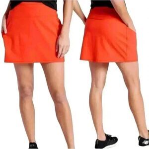 Athleta Women's Tangerine Orange Poly/Spandex Athletic Skort